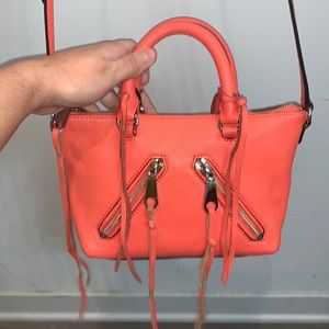 Rebecca Minkoff pink fringe crossbody purse